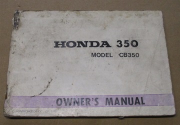 Honda CB 350 owners manual