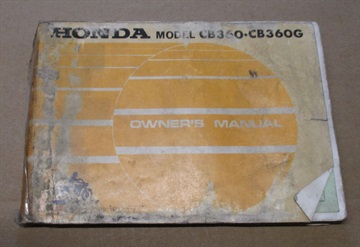 Honda cb 360 owners manual