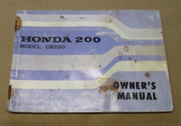 Honda CB 200 owners manual