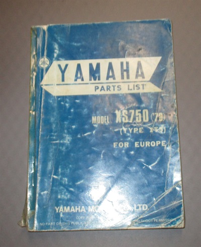 Yamaha XS 750 part list 78