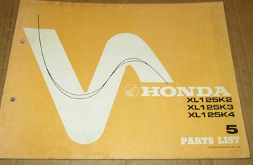 Honda XL 125K2-k4 part list