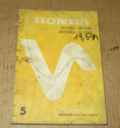 Honda CD 125 K3 m.fl partlist