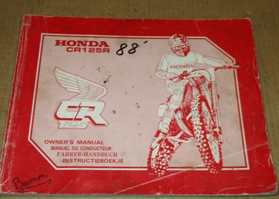 Honda CR 125R Owners manual