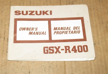 Suzuki GSX_R400 Owners manual