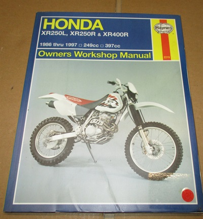 Honda XR 250L-XR250R-XR 400R manual