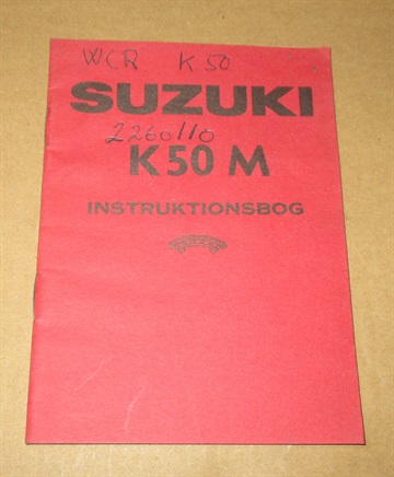 Suzuki K 50 M instruktionsbog