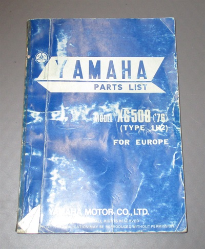 Yamaha XS 500 part list