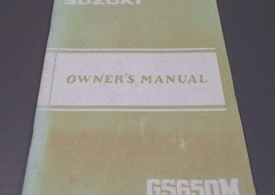 Suzuki GS 650M Owners manual