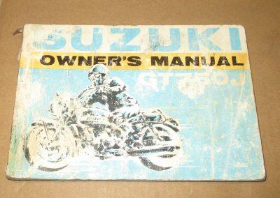 Suzuki Gt 750 J owners manual