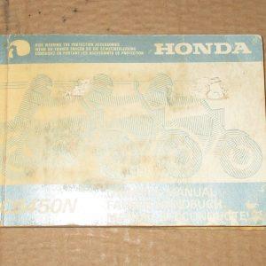 Honda CB 450N owners manual