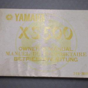 Yamaha XS 500 Owners manual